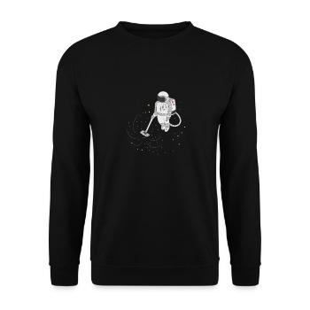 Astronaut Spaceman Space Space Shirt Gift - Unisex Sweatshirt - black - Front - Alina (178cm) & Michal (187cm)