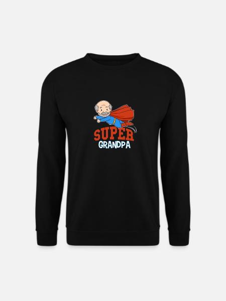 Super Grandpa Opa Held Superkraft Großvater Opi - Unisex Pullover - Schwarz