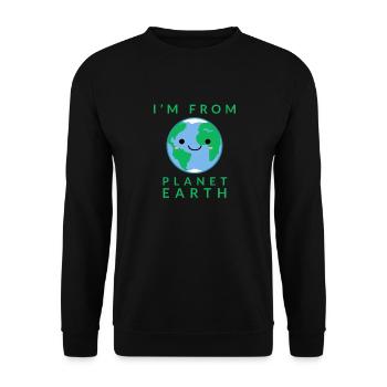 Planet Earth - Unisex Sweatshirt - black - Front - Alina (178cm) & Michal (187cm)