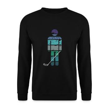 floorball floorballer smart floorball player - Unisex Sweatshirt - black - Front - Alina (178cm) & Michal (187cm)