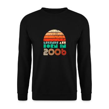 Legends are born in 2006 gift idea - Unisex Sweatshirt - black - Front - Alina (178cm) & Michal (187cm)