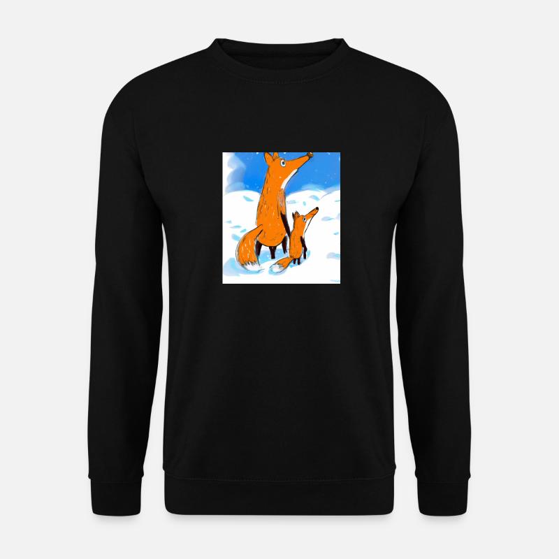 Fox in the snow - Unisex Sweatshirt - black