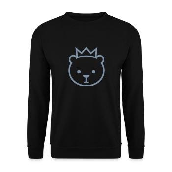 Berliner Bär - Unisex Pullover - Schwarz - Vorne - Alina (178cm) & Michal (187cm)
