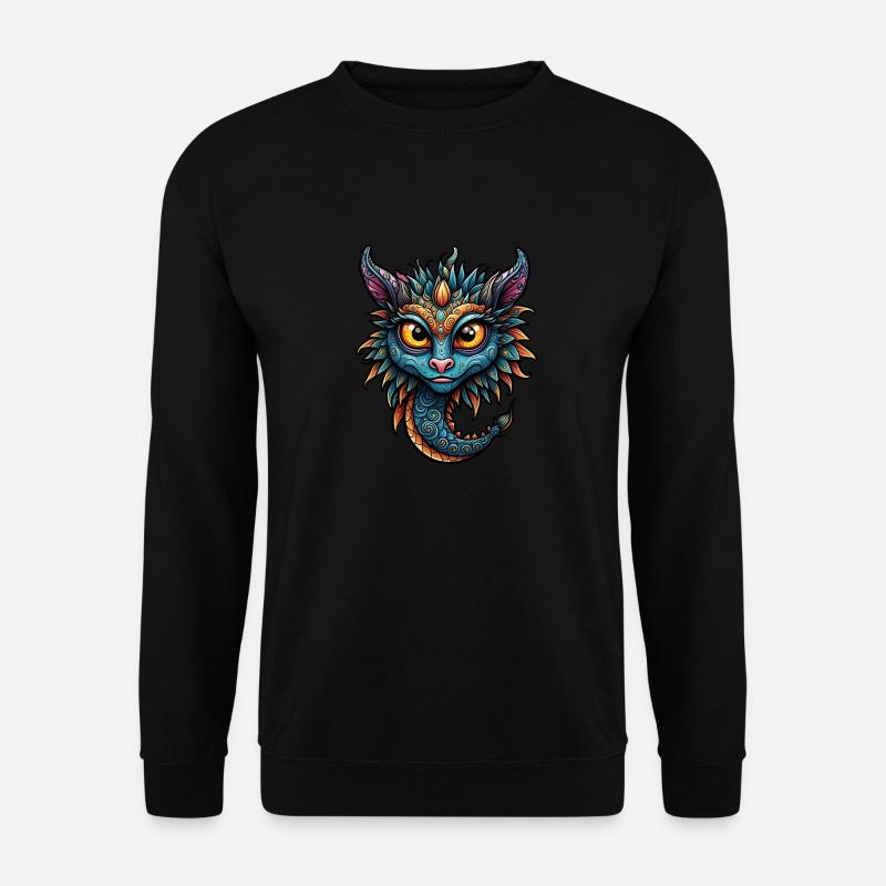 Liebenswertes Fantasiewesen - Unisex Pullover - Schwarz