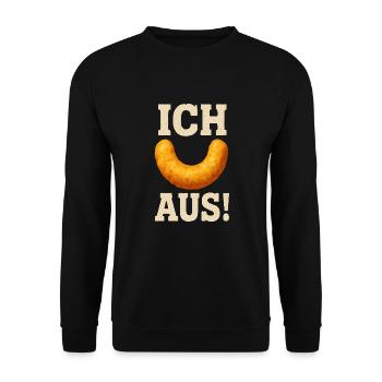 Lustiger Spruch Humor Ich Flip Aus Geschenkidee - Unisex Pullover - Schwarz - Vorne - Alina (178cm) & Michal (187cm)