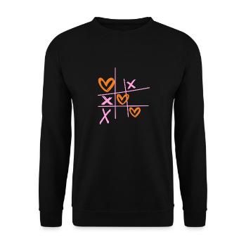 valentine love wins - Unisex Pullover - Schwarz - Vorne - Alina (178cm) & Michal (187cm)