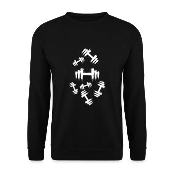 fitness - Unisex Sweatshirt - black - Front - Alina (178cm) & Michal (187cm)
