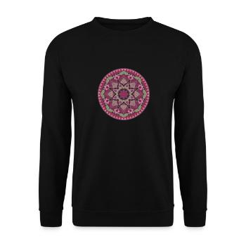 Mandala - Unisex Sweatshirt - black - Front - Alina (178cm) & Michal (187cm)