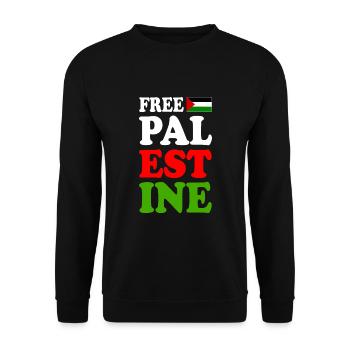 Free palestine - Sweat-shirt Unisexe - noir - Devant - Alina (178cm) & Michal (187cm)