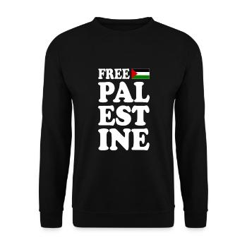Free palestine - Sweat-shirt Unisexe - noir - Devant - Alina (178cm) & Michal (187cm)