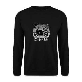 Motorrad fahren Motorradfahrer Motorradfahrerin - Unisex Pullover - Schwarz - Vorne - Alina (178cm) & Michal (187cm)