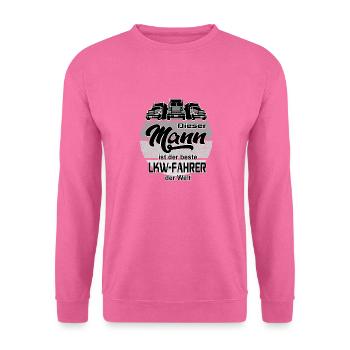 Mann LKW Fahrer Brummi Truck Lastkraftwagenfahrer - Unisex Pullover - Pink - Vorne