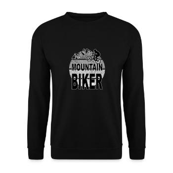 Sprüche Fahrradfahrer Mountain Biker Bikerin - Unisex Pullover - Schwarz - Vorne - Alina (178cm) & Michal (187cm)
