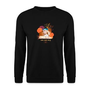 Seulement de bonnes vibrations - des vibrations - Sweat-shirt Unisexe - noir - Devant - Alina (178cm) & Michal (187cm)