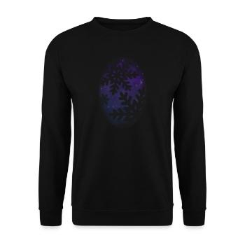 Snowflakes & Starry Sky - Unisex Sweatshirt - black - Front - Alina (178cm) & Michal (187cm)