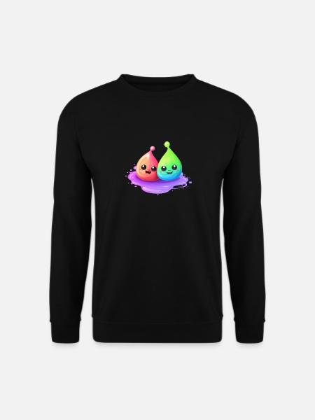 Two cheerful slimes - Unisex Sweatshirt - black