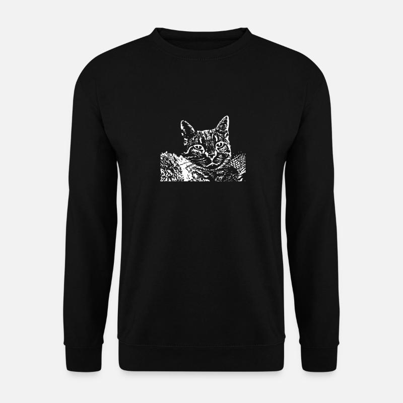 Cat White White Cats - Unisex Sweatshirt - black