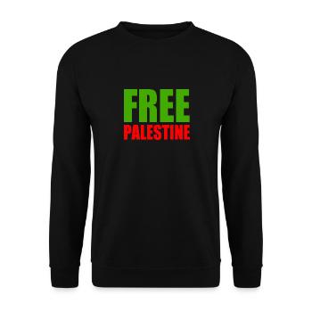 Free palestine - Sweat-shirt Unisexe - noir - Devant - Alina (178cm) & Michal (187cm)