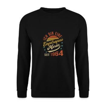 60th birthday I am 60 years registered trademark - Unisex Sweatshirt - black - Front - Alina (178cm) & Michal (187cm)