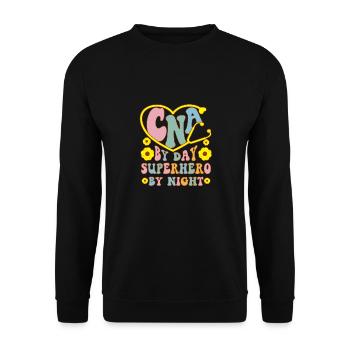 CNA Nursing Quotes Funny Nurse Lovers Cute CNA - Unisex Sweatshirt - black - Front - Alina (178cm) & Michal (187cm)