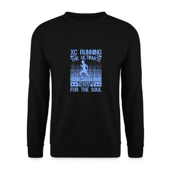 Funny XC Running Gift XC Runner Edition - Unisex Sweatshirt - black - Front - Alina (178cm) & Michal (187cm)