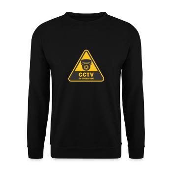 Security cameras in use symbol icon. Fixed CCTV - Unisex Sweatshirt - black - Front - Alina (178cm) & Michal (187cm)