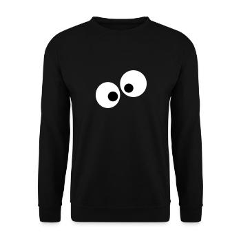 Augen - Unisex Pullover - Schwarz - Vorne - Alina (178cm) & Michal (187cm)