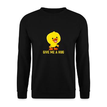 Fais-moi un câlin - caneton - Sweat-shirt Unisexe - noir - Devant - Alina (178cm) & Michal (187cm)