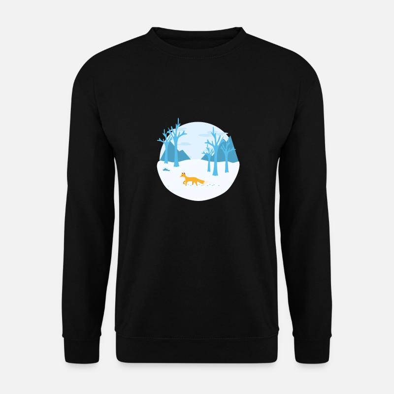 winter fox - Unisex Sweatshirt - black