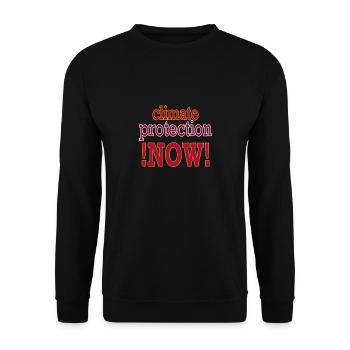climate-protection-now - Unisex Pullover - Schwarz - Vorne - Alina (178cm) & Michal (187cm)