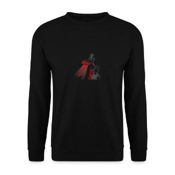 Lonely Robot - Sweat-shirt Unisexe - noir - Devant - Alina (178cm) & Michal (187cm)