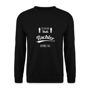 Tischler - Unisex Pullover - Schwarz - Vorne - Alina (178cm) & Michal (187cm)