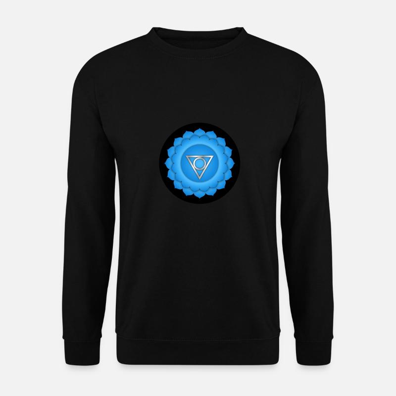 5ème Chakra Visuddha Chakra de la gorge Chakra de la gorge - Sweat-shirt Unisexe - noir