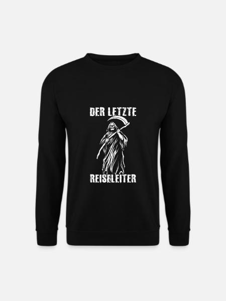 Sensenmann Der letzte Reiseleiter Tod Skelett Gesc - Unisex Pullover - Schwarz