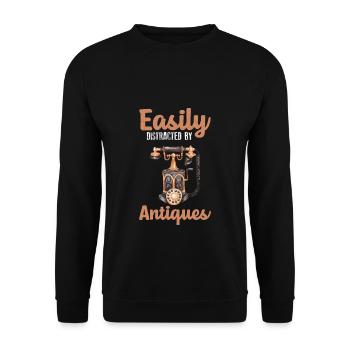 Antiques Collectors Antiques Dealers Vintage - Unisex Sweatshirt - black - Front - Alina (178cm) & Michal (187cm)