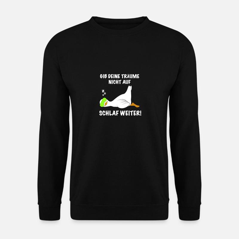Ente lustig faul Spruch - Unisex Pullover - Schwarz