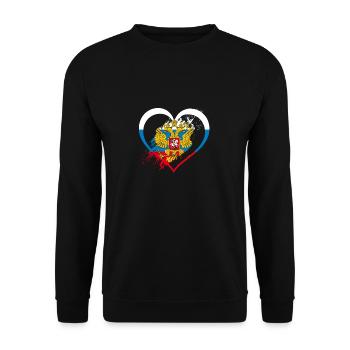 Russia Heart - Un cadeau unique - Sweat-shirt Unisexe - noir - Devant - Alina (178cm) & Michal (187cm)