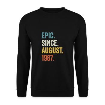 Epic Since August 1987 35e anniversaire - Sweat-shirt Unisexe - noir - Devant - Alina (178cm) & Michal (187cm)