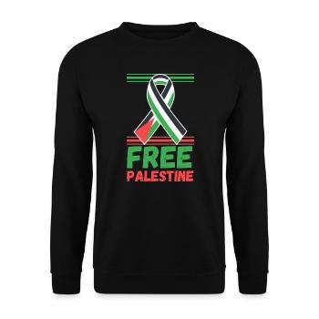 Free Palestine Palestine Peace Freedom - Unisex Sweatshirt - black - Front - Alina (178cm) & Michal (187cm)