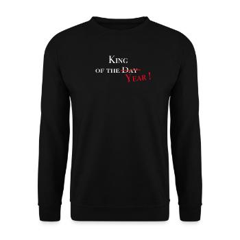 King of the Day-Year - Unisex Pullover - Schwarz - Vorne - Alina (178cm) & Michal (187cm)