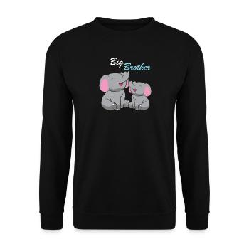 Elephants - Big Brother - Unisex Sweatshirt - black - Front - Alina (178cm) & Michal (187cm)