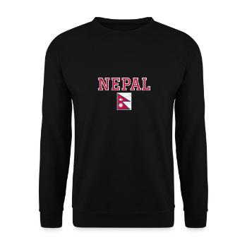 Népal - Sweat-shirt Unisexe - noir - Devant - Alina (178cm) & Michal (187cm)