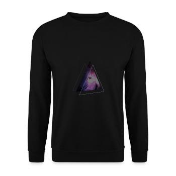 space triangle - Unisex Sweatshirt - black - Front - Alina (178cm) & Michal (187cm)