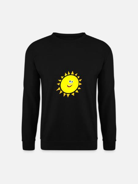 happy sun with face - Unisex Sweatshirt - black