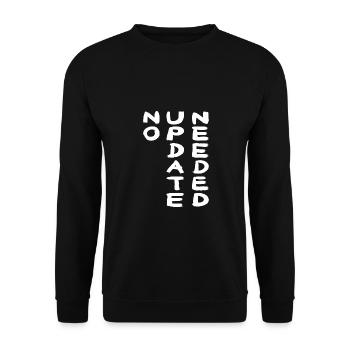 NO UPDATE white - Unisex Pullover - Schwarz - Vorne - Alina (178cm) & Michal (187cm)