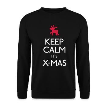 Keep Calm X-mas - Sweat-shirt Unisexe - noir - Devant - Alina (178cm) & Michal (187cm)