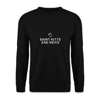 Saint Kitts and Nevis - Unisex Sweatshirt - black - Front - Alina (178cm) & Michal (187cm)