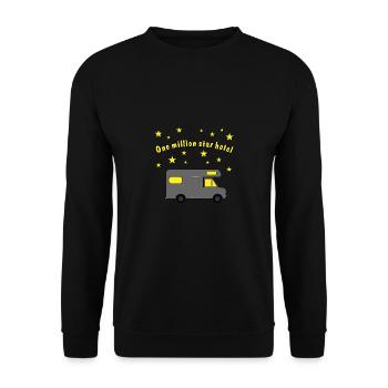 one million star hotel - Unisex Sweatshirt - black - Front - Alina (178cm) & Michal (187cm)