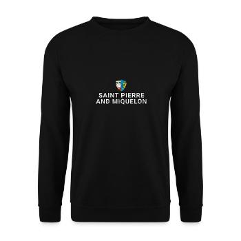 St. Pierre und Miquelon - Unisex Pullover - Schwarz - Vorne - Alina (178cm) & Michal (187cm)