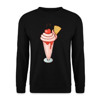 sundae - Unisex Sweatshirt - black - Front - Alina (178cm) & Michal (187cm)